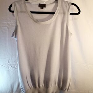 PURE CASHMERE /SILK VEST IN LT GRAY SIZE14